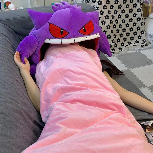 Pokémon Gengar Big Tongue Pillow Blanket